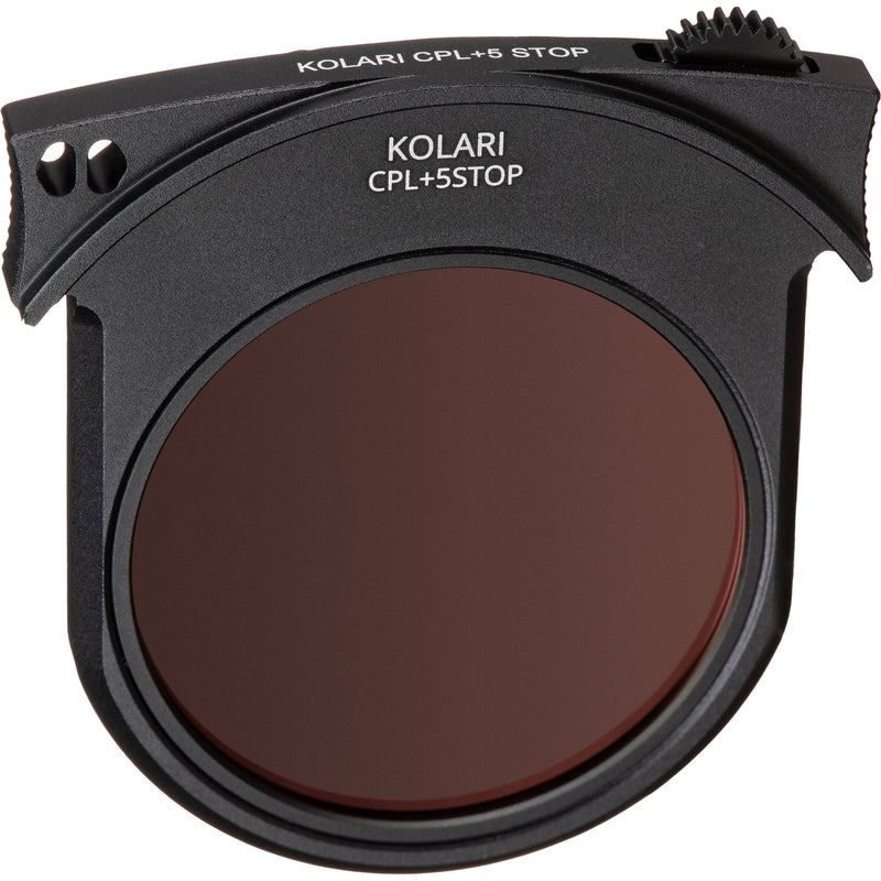 Kolari Vision Dark Circular Polarizer Drop-In Filter for EF-EOS R Lens Adapter (5-Stop)