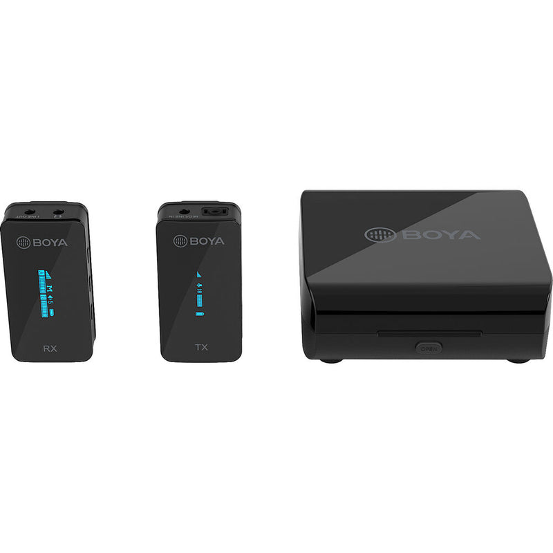 BOYA BY-XM6-K1 Wireless Microphone System for Cameras and Smartphones (2.4 GHz, Black)