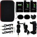 LituFoto VM10 2-Person Wireless Microphone System with Lightning Adapter for Cameras and iOS Devices (2.4 GHz)