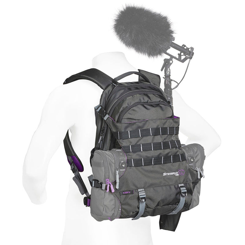 K-Tek Stingray BackPack XP with Integrated Harness (Black/Purple)