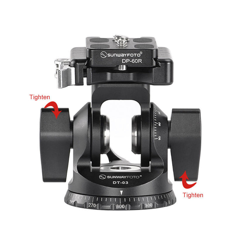 Sunwayfoto DT-03 Tilt Head with Arca-Type QR and Lever-Release Clamp