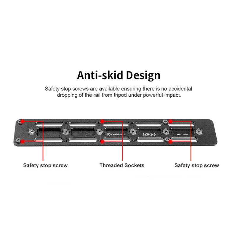 Sunwayfoto SKP-240 Keymod Rail Arca-Type Adapter Plate (9.4")