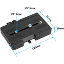 CAMVATE ARRI-Style Dovetail Quick Release Camera Plate with Receiver Base