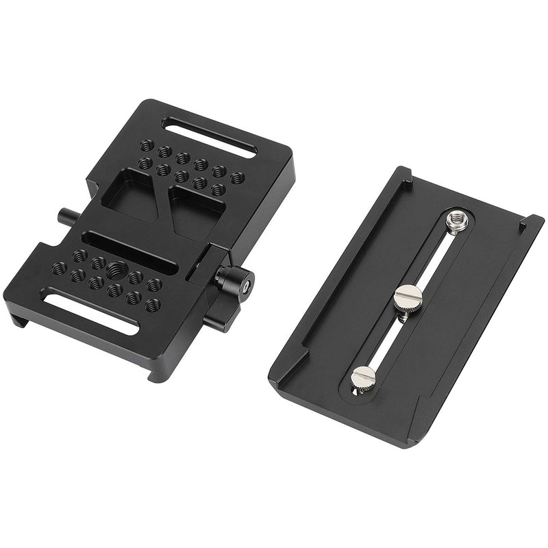 CAMVATE ARRI-Style Dovetail Quick Release Camera Plate with Receiver Base