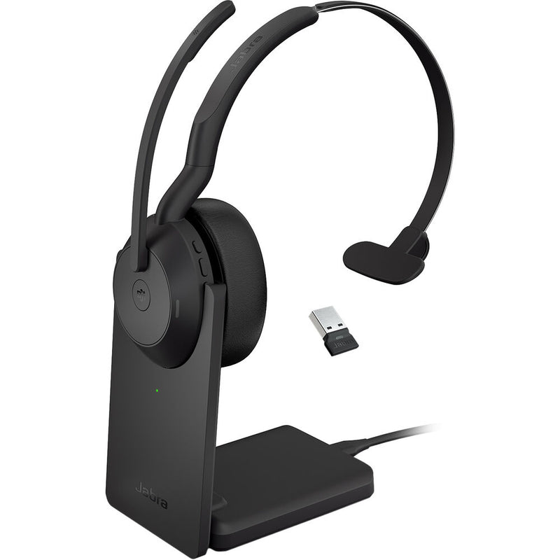 Jabra Evolve2 55 Link380a USB-A Mono Wireless Headset with Stand (North America)