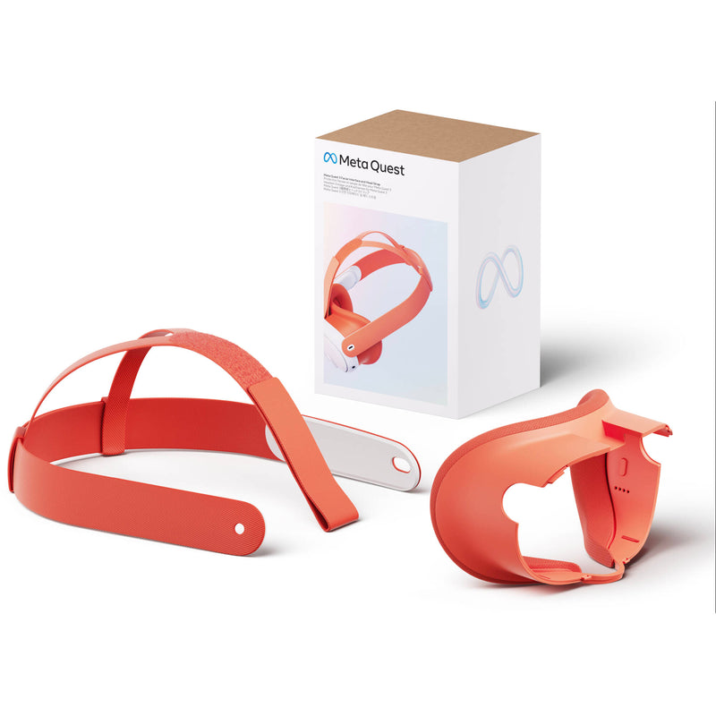 Meta Quest 3 Facial Interface & Head Strap (Blood Orange)