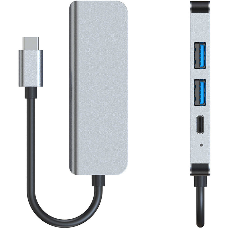 CAMVATE 4-in-1 USB-C Multiport Adapter (Silver)