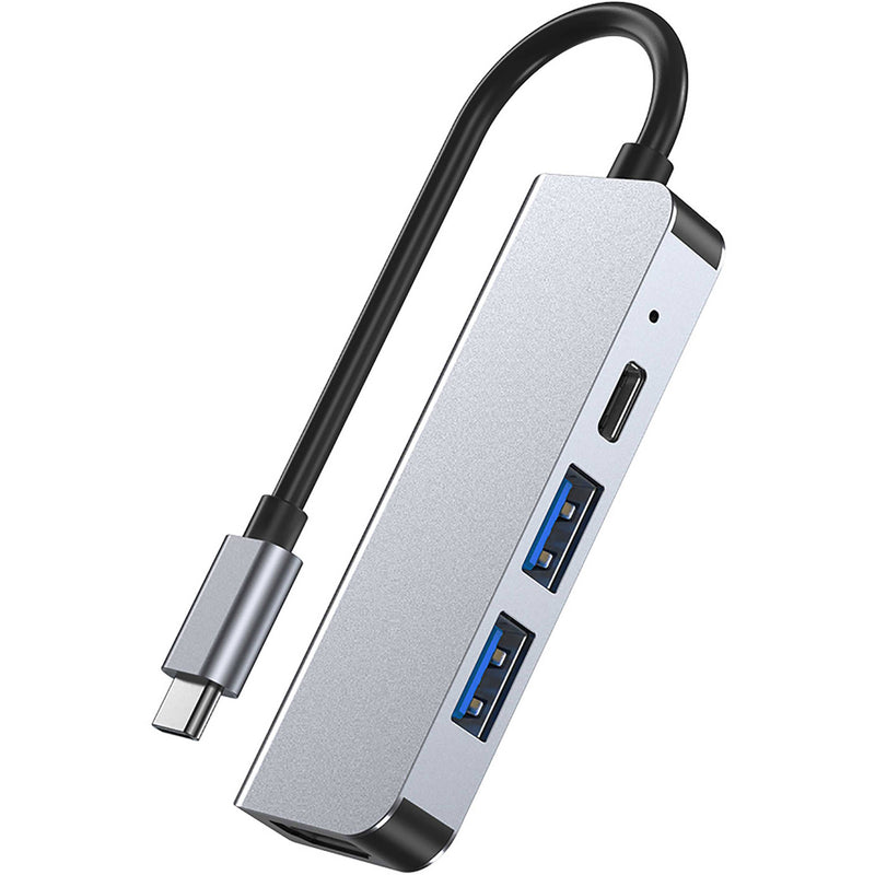 CAMVATE 4-in-1 USB-C Multiport Adapter (Silver)