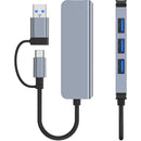 CAMVATE 4-Port USB-A Hub (Silver)