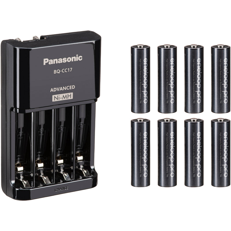 Panasonic CC17 Charger with 8 Eneloop Pro Batteries