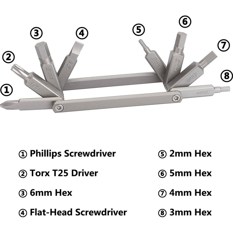 CAMVATE Multi-Tool with Allen Wrenches & Screwdrivers