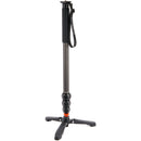 3 Legged Thing Lance 4-Section Carbon Fiber Monopod with DocZ Foot Stabilizer Kit (Darkness)