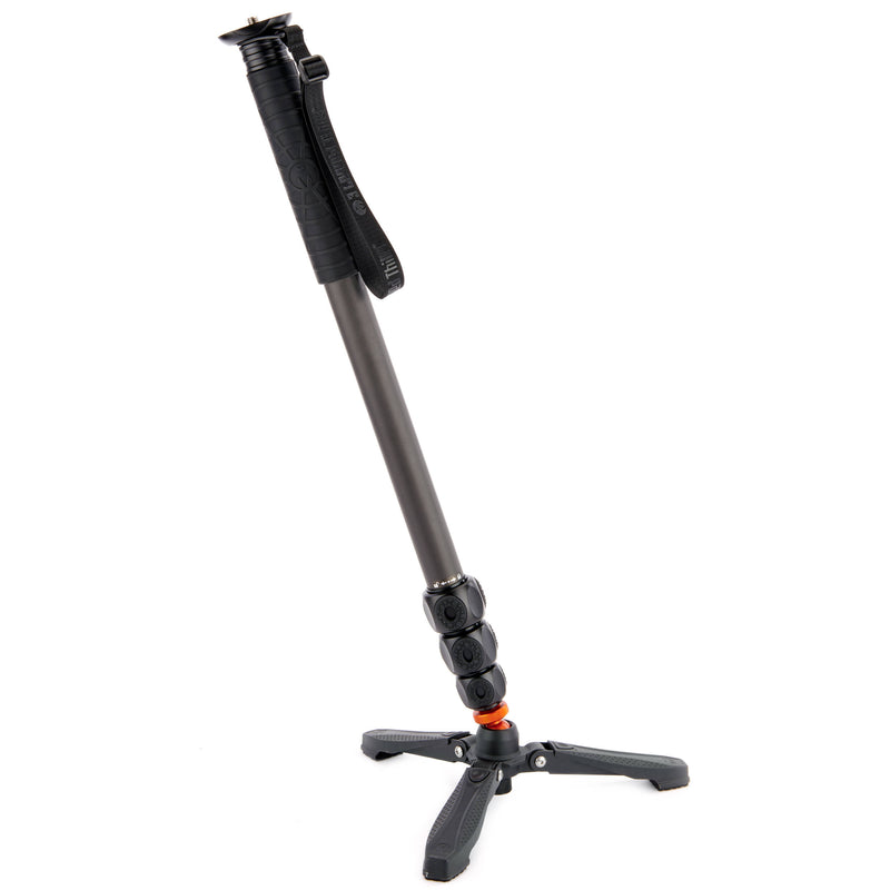 3 Legged Thing Lance 4-Section Carbon Fiber Monopod with DocZ Foot Stabilizer Kit (Darkness)