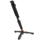 3 Legged Thing Taylor 2.0 5-Section Magnesium Alloy Monopod with DocZ Foot Stabilizer Kit (Darkness)