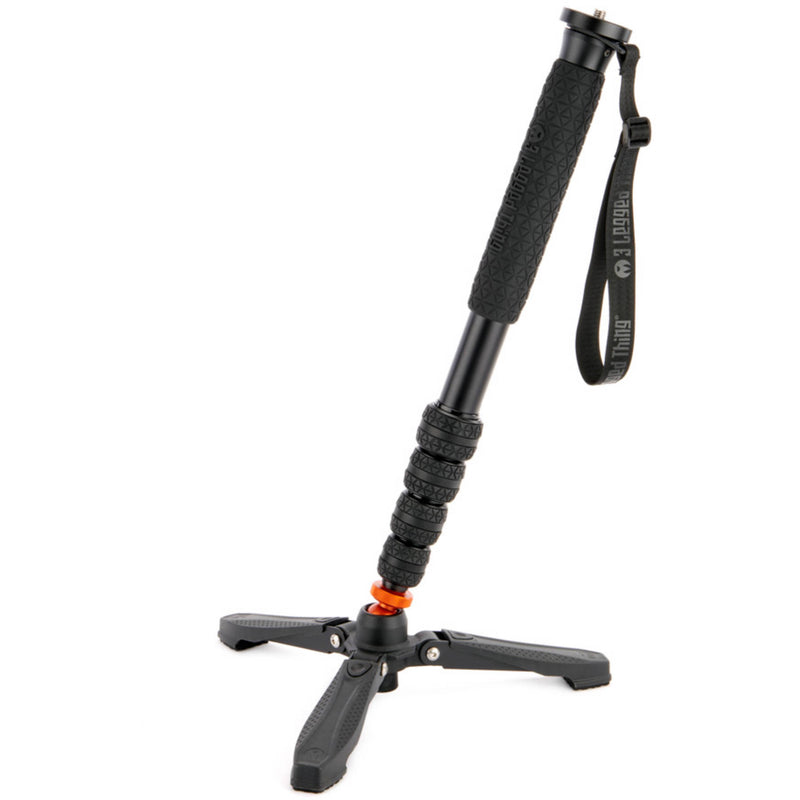 3 Legged Thing Taylor 2.0 5-Section Magnesium Alloy Monopod with DocZ Foot Stabilizer Kit (Darkness)