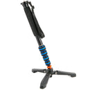 3 Legged Thing Taylor 2.0 5-Section Magnesium Alloy Monopod with DocZ Foot Stabilizer Kit (Blue)