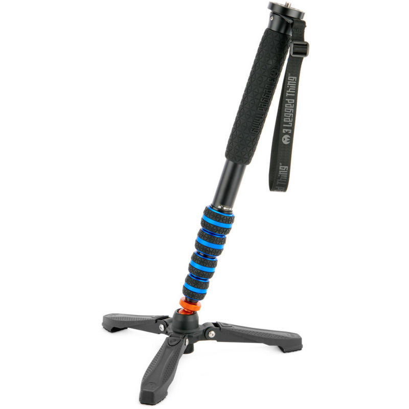 3 Legged Thing Taylor 2.0 5-Section Magnesium Alloy Monopod with DocZ Foot Stabilizer Kit (Blue)