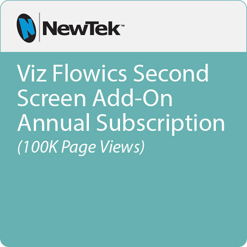 Vizrt Viz Flowics Second Screen Add-On Annual Subscription (100K Page Views)