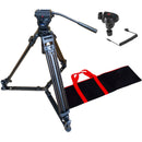 Acebil i-705GX Prosumer Tripod System with Ground Spreader & SZ-300 LANC Zoom Control Kit