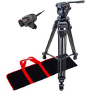 Acebil i-705MX Tripod System with Mid-Level Spreader & RMC-3SCP(N) LANC Zoom Controller Kit