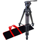 Acebil I-705MX 75mm Ball Head with Aluminum Tripod, Mid-Level Spreader, and Case Kit