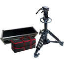 Acebil Pedestal PD3800 with Carrying Case, D9 Dolly, CH9 Head & Dual Pan Bars