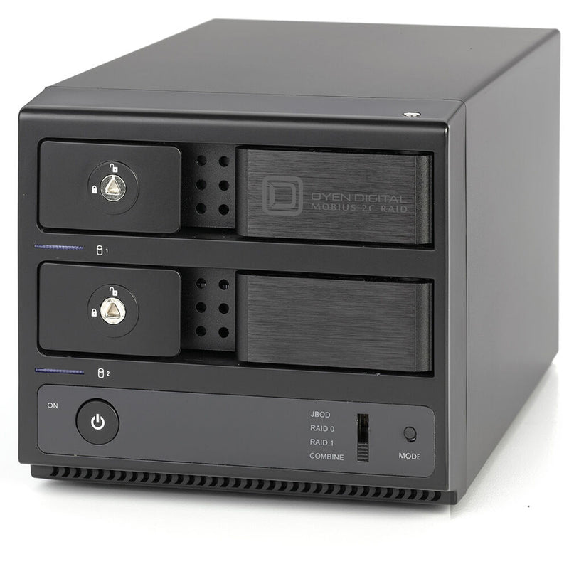 Oyen Digital Mobius 2C 16TB 2-Bay USB 3.2 Gen 2 RAID Array (2 x 8TB HDDs)