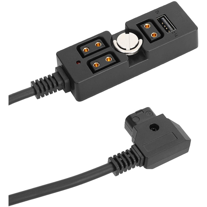 CAMVATE Male D-Tap to 3-Port Female D-Tap and USB-A Splitter Cable (1.6 to 6.6')