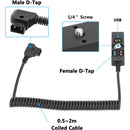 CAMVATE Male D-Tap to 3-Port Female D-Tap and USB-A Splitter Cable (1.6 to 6.6')