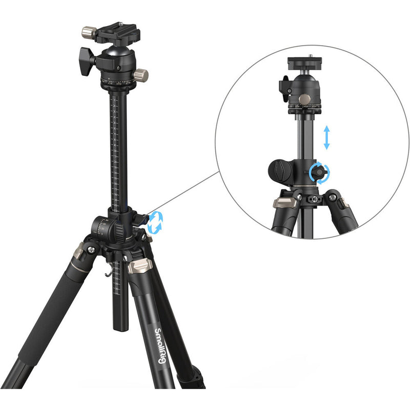 SmallRig CT200 Lateral Center Column Aluminum Tripod with Monopod