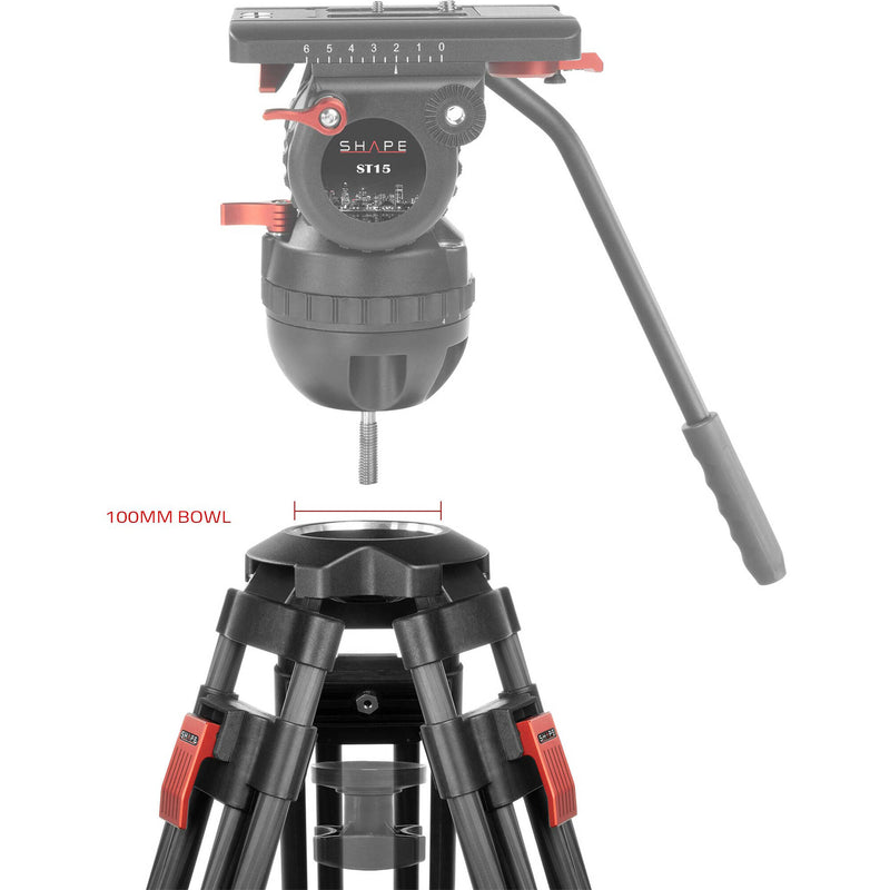 SHAPE ST15 2-Stage Carbon Fiber Tripod Legs (100mm)