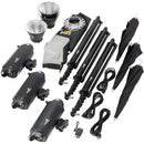 Impact 500Ws Digital Monolight 3-Light Kit with Travel Case