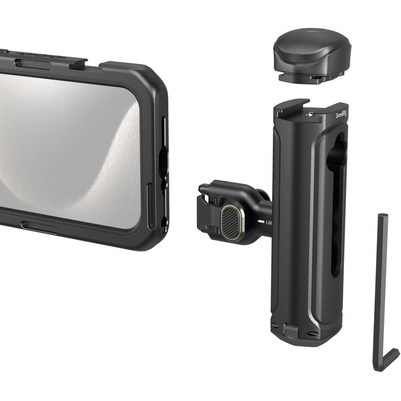 SmallRig Mobile Video Cage Kit with Single Handle for iPhone 15 Pro