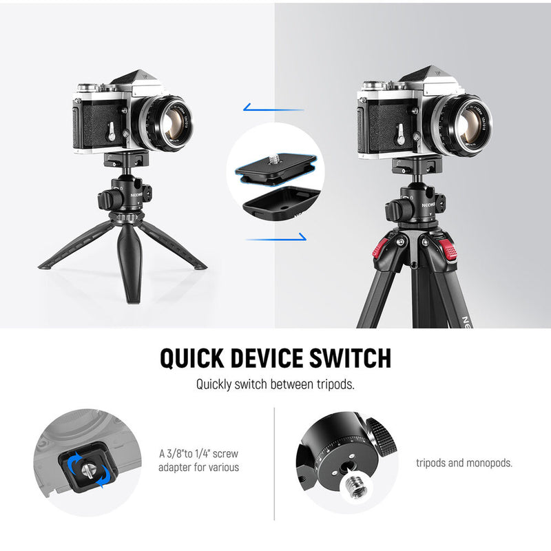 Neewer GM12 Ball Head with with Arca-Type QR Plate