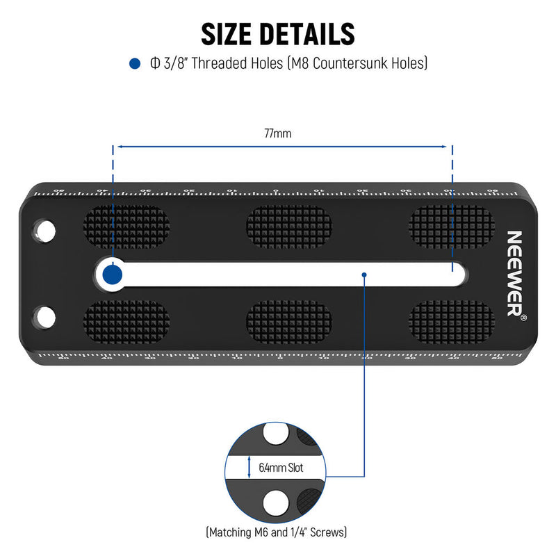 Neewer Rail Bar Vixen-Style Dovetail Plate for Telescopes (4.7")