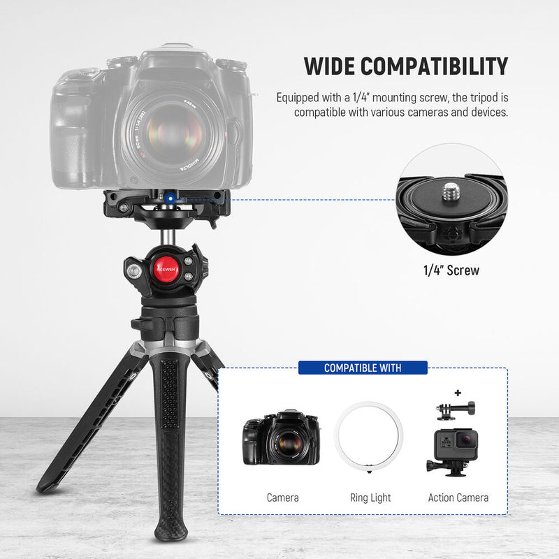 Neewer TS006 Mini Camera Tripod for GoPro and iPhone with Ball Head