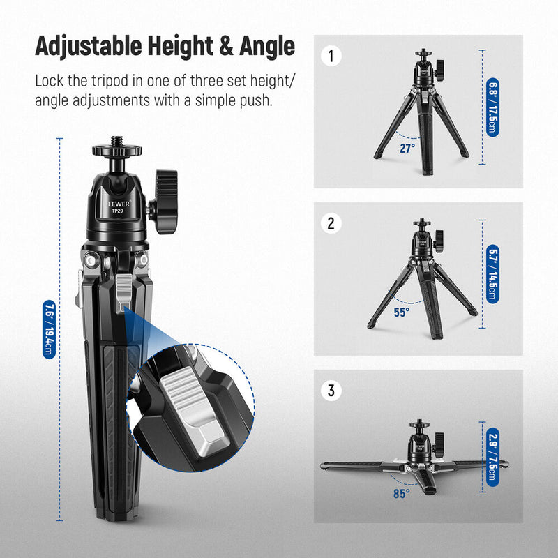 Neewer TP29 Metal Tabletop Mini Tripod with Ball Head