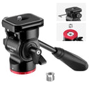 Neewer Upgraded GM24 Metal Fluid Tripod Head (Black/Red)