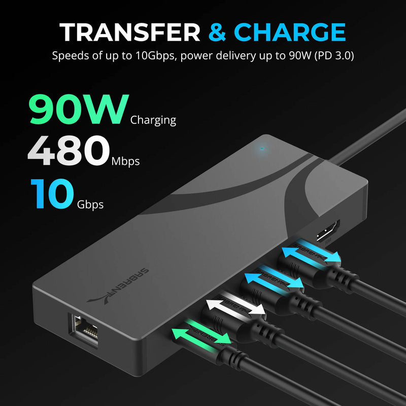 Sabrent USB-C 6-Port Hub with M.2 SSD Slot