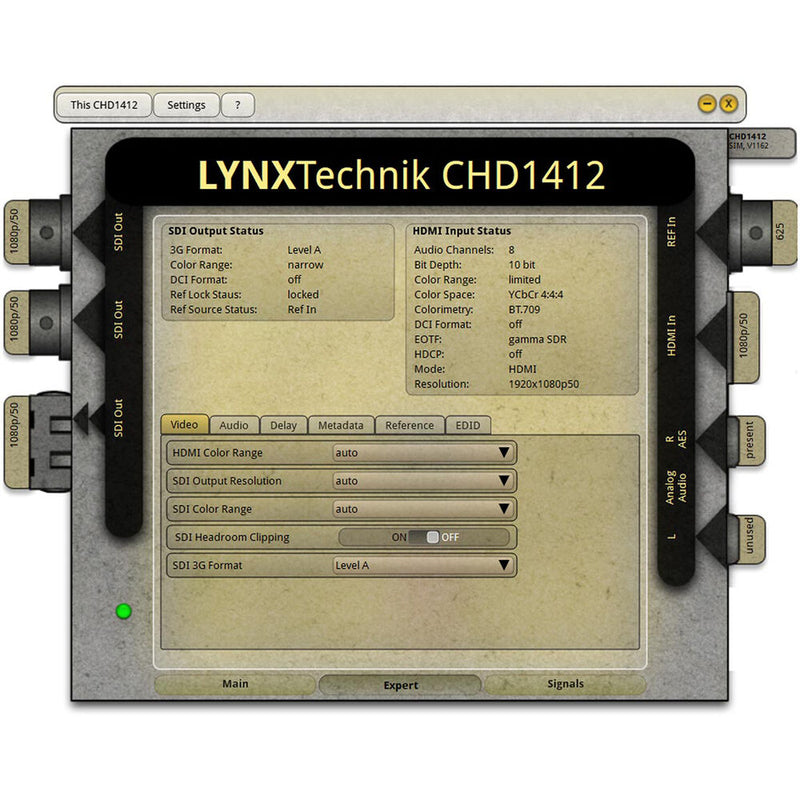 Lynx Technik AG yellobrik CHD 1412 UHD 4K HDMI to 12G-SDI Converter with Frame Synchronizer & Audio Embedder