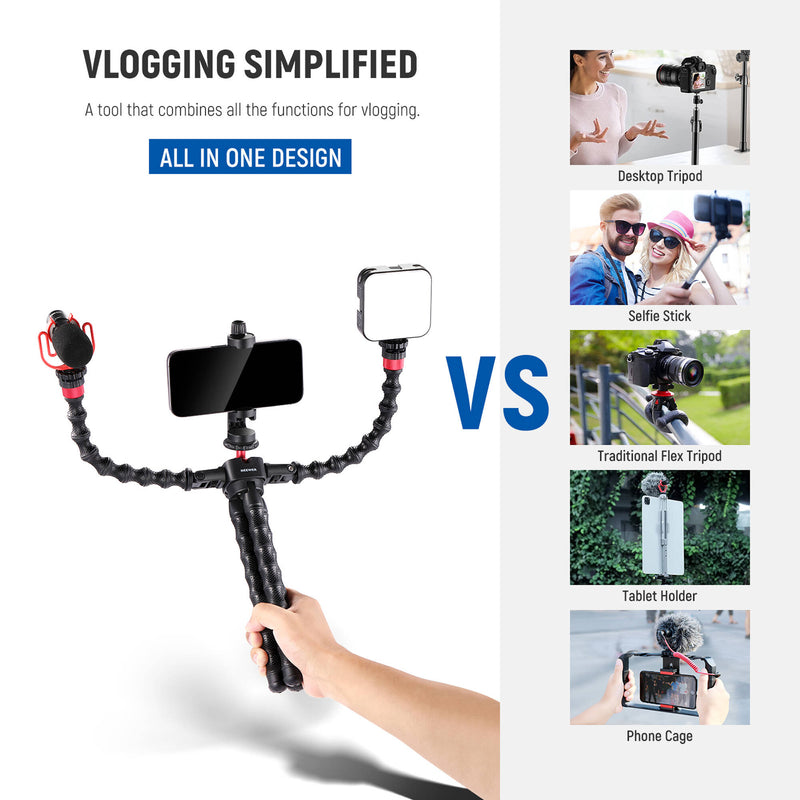 Neewer T91 Flexible Tripod with Two Magic Arms