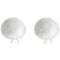 Bubblebee Industries Twin Windbubbles Miniature Imitation-Fur Windscreen Set (Lav Size 2, 35mm, White)