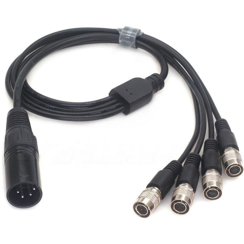 DigitalFoto Solution Limited AR96-XLR4 4-Pin XLR to Four Hirose Connectors Cable for Sound Devices 688 and 788T (27.5")