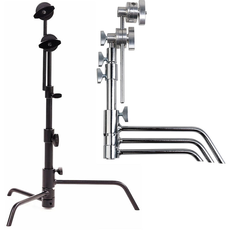 Matthews Chrome & Black Pocket C-Stands (5", 2-Pack)