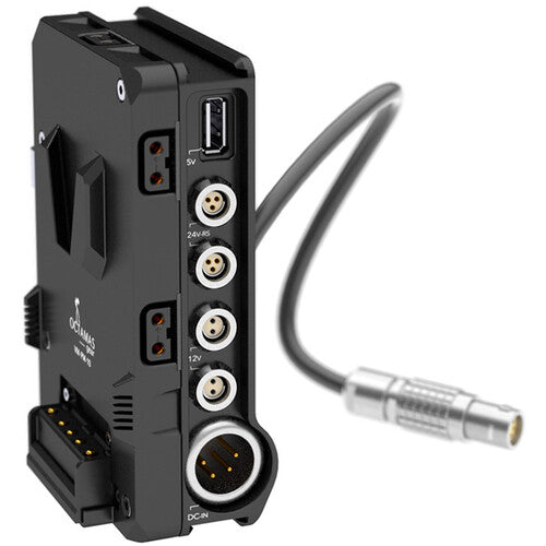 OCTAMAS gear Power Box V-Mount with 12V ARRI 8-Pin Camera Cable