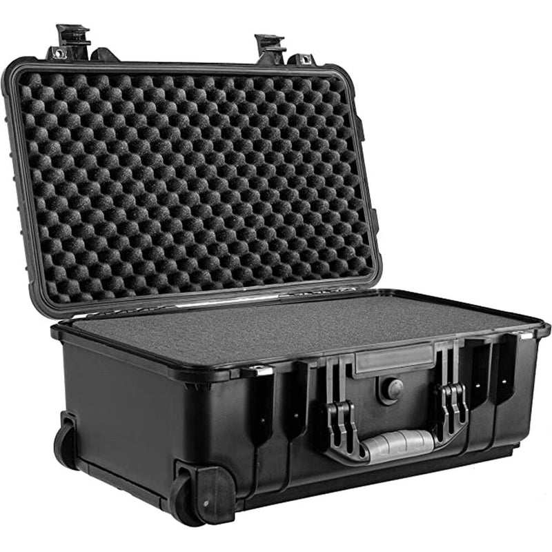 Eylar Carry-On Roller Case with Foam (Black, 22")