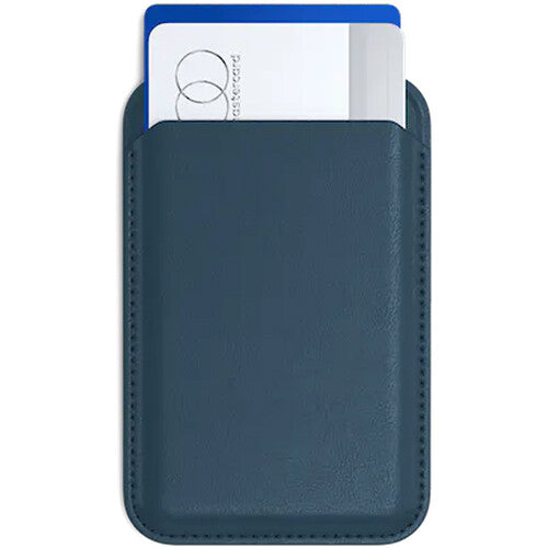 Satechi Vegan Leather Magnetic Wallet Stand for iPhones (Dark Blue)