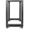 Rocstor SolidRack Open Frame 4-Post Adjustable Depth Rack (Black, 18 RU)