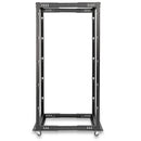 Rocstor SolidRack Open Frame 4-Post Adjustable Depth Rack (Black, 36 RU)