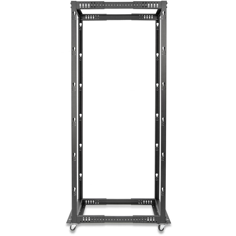 Rocstor SolidRack Open Frame 4-Post Adjustable Depth Rack (Black, 42 RU)